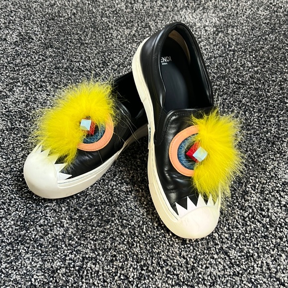 FENDI Sneakerskin Monster Eye Bug Sneakers - Picture 1 of 7